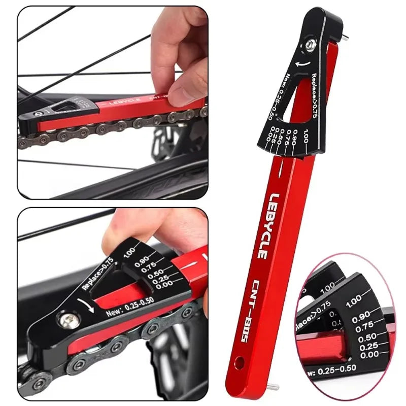 Bike Chain Wear Indicator – Aluminum Alloy MTB & Road Tool Bicycle Chain Tool Nixie