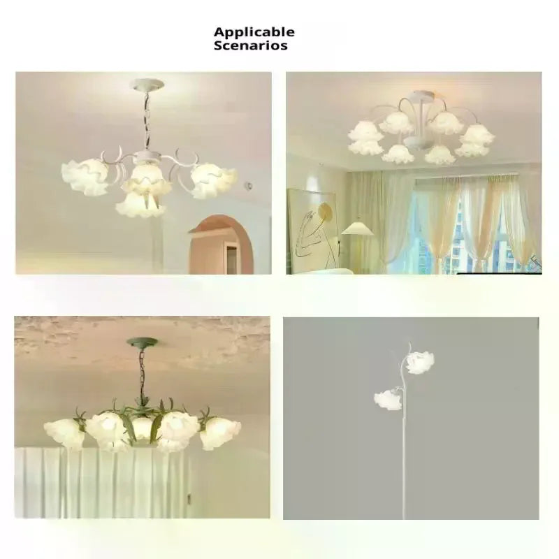 E27 Bell Orchid Plastic Lampshade – Pendant Light Replacement Lamp Shade Nixie