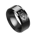 Punk Wolf Head Stainless Steel Ring – Unisex Fashion Band Fashion Ring Nixie black 8