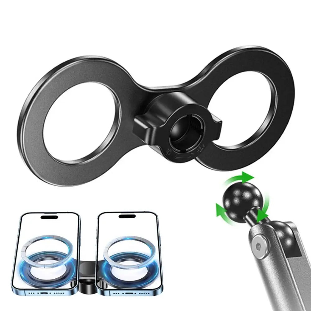 Dual Magnetic Car Phone Mount – 17mm Ball Head Holder
