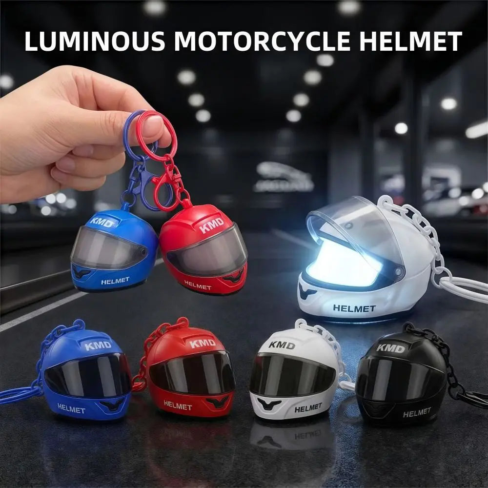 Light-Up Helmet Keychain – Mini LED Cartoon Bag Charm