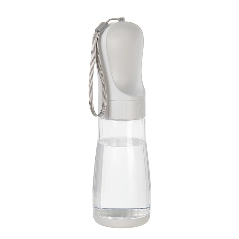 2-in-1 Portable Dog Water Bottle & Food Container Travel Pet Travel Water Bottle Nixie White 510ML Water