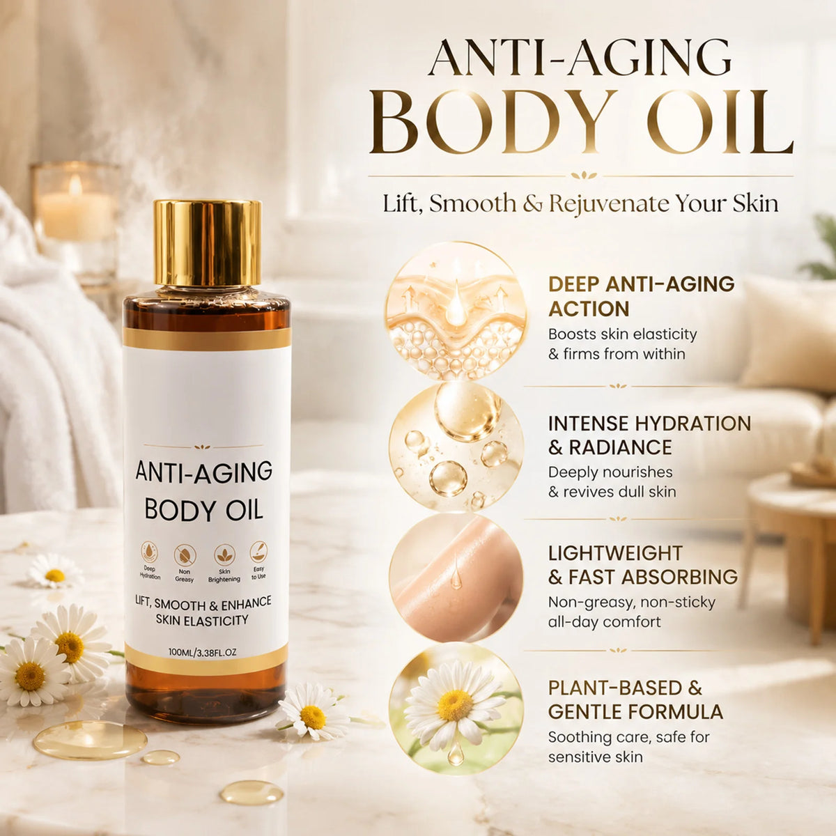 Nixie Firming Body Oil – Hydrating Skin Care 100ml Body Oil Nixie