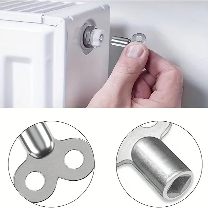 2-Pack Zinc Alloy Radiator Bleed Keys – Universal Vent Valve Radiator Bleed Key Nixie