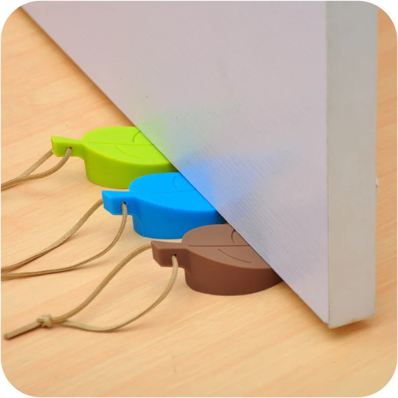 Silicone Leaf Door Stopper – Baby-Safe Anti-Pinch Wedge Silicone Door Stopper Nixie