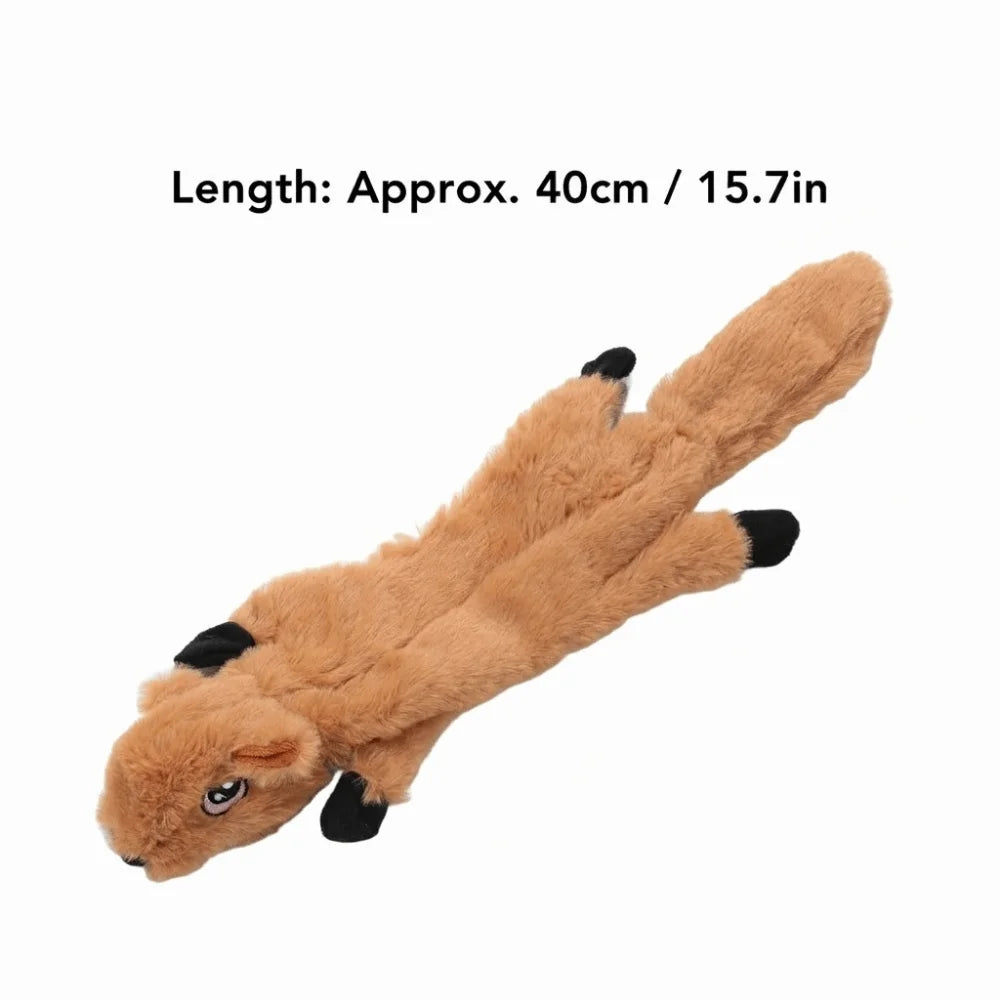 Squeaky Flat Plush Dog Chew Toy – Animal Shape, Dental Clean Dog Chew Toy Nixie