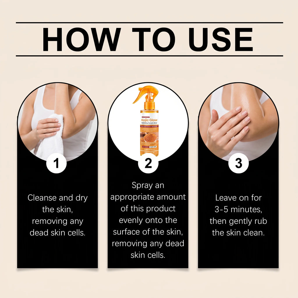 VIARELINE Turmeric Kojic Acid Exfoliating Spray 100ml Body Exfoliating Spray Nixie