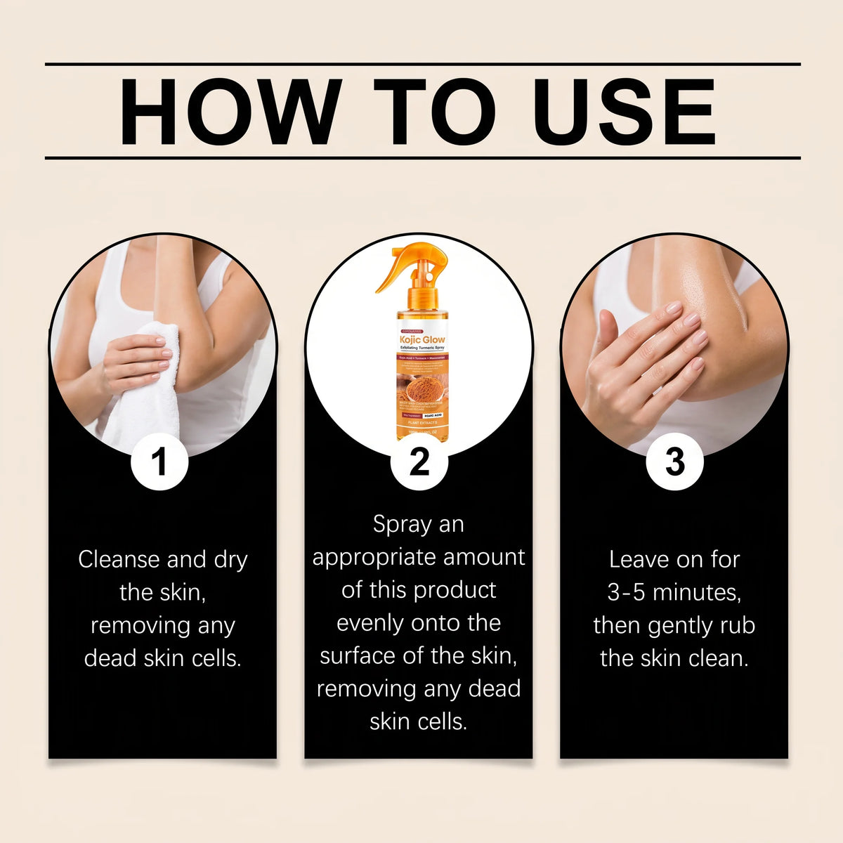 VIARELINE Turmeric Kojic Acid Exfoliating Spray 100ml Body Exfoliating Spray Nixie