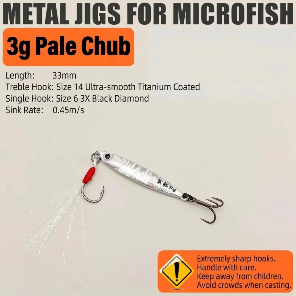 Mini VIB Fishing Lure 3g & 5g Metal Iron Plate Bionic Bait Fishing Lure Nixie 3g D