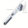 Long Handle Dish Brush with Soap Dispenser & Sponge