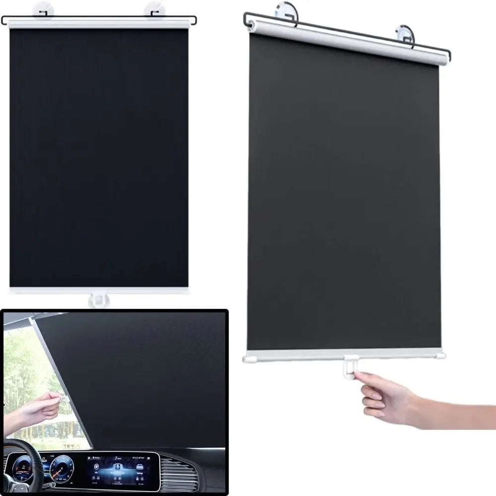 Retractable Car Window Roller Blind – Suction Cup Sun Shade Retractable Window Blind Nixie