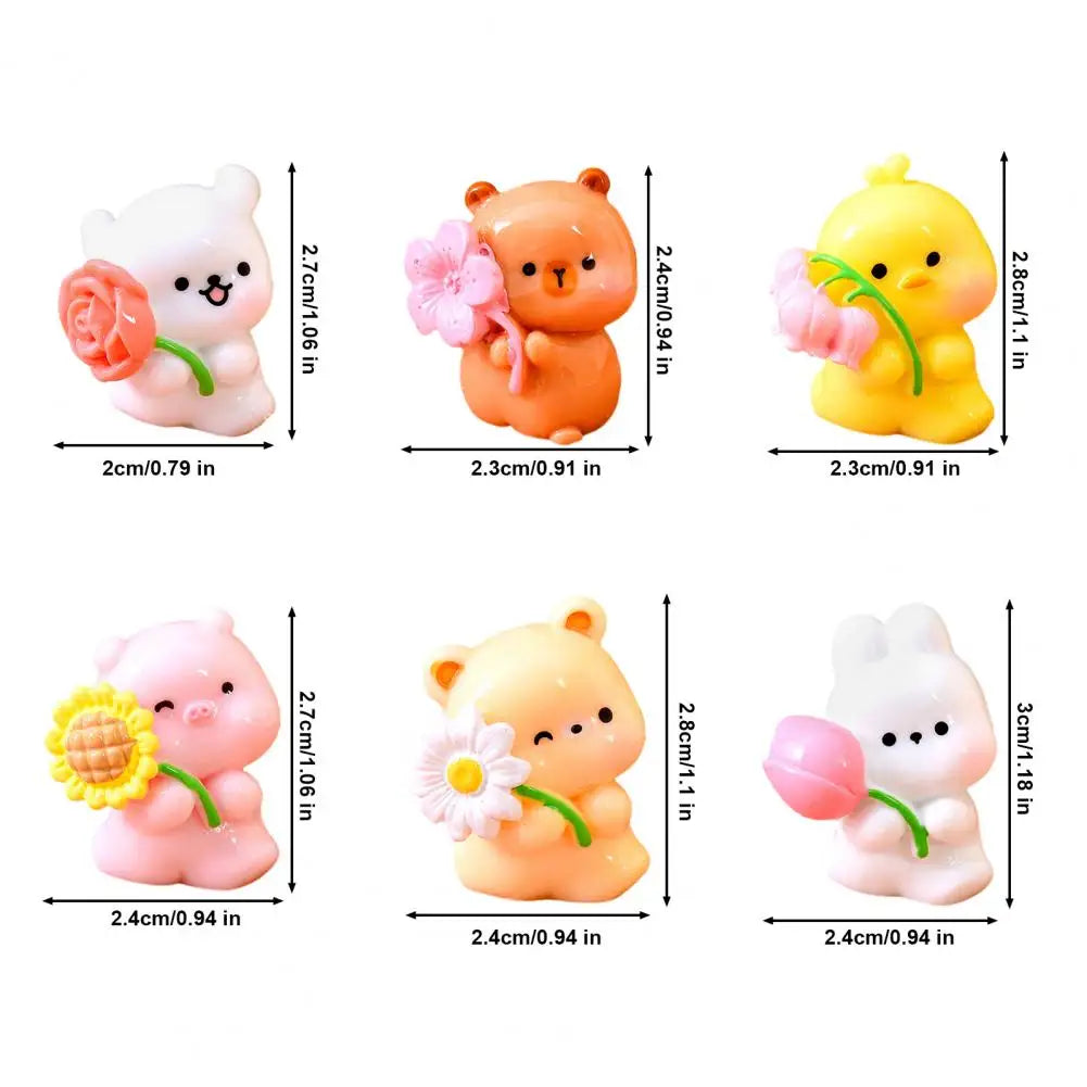 Mini Animal Resin Figurines – Fairy Garden & Cake Decor Set Miniature Figurine Nixie