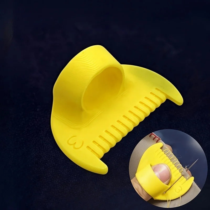 Plastic Hand Sewing Guide Tool – 4mm & 3mm Spacing for Beginners Sewing Guide Tool Nixie Yellow