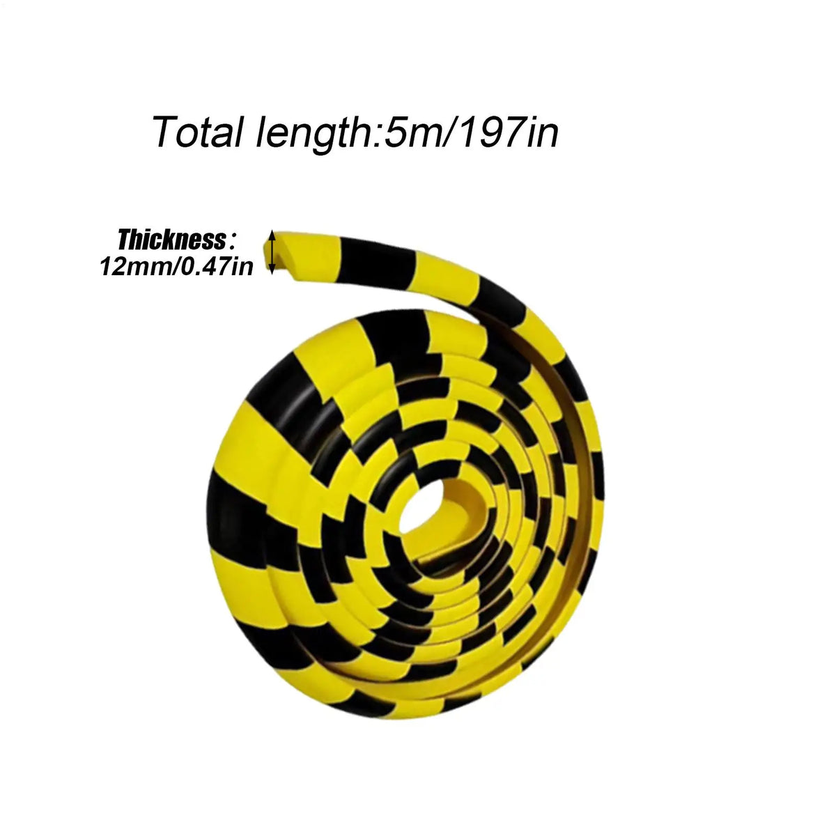Wall Corner Guard Rubber Self-Adhesive Foam Bumper Strip 5M