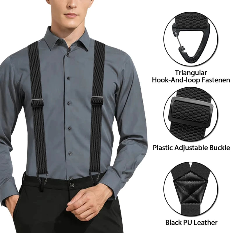 Hidden Suspenders 4cm Elastic Y-Back Braces Men Women Unisex Elastic Suspenders Nixie