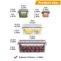 8-PC BPA-Free Airtight Food Containers with Locking Lids Food Storage Containers Nixie 8PCS