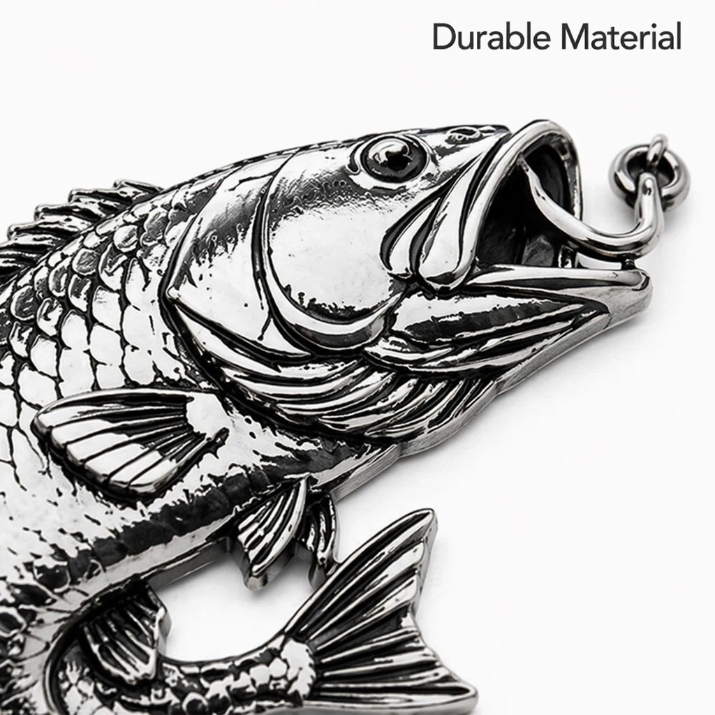 3D Metal Fishing Car Emblem Badge – Rustproof Fish Hook Decal Car Emblem Badge Nixie