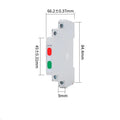 JD9 DIN Rail Indicator Light 24V–220V AC/DC Dual Color Signal DIN Rail Indicator Light Nixie A4