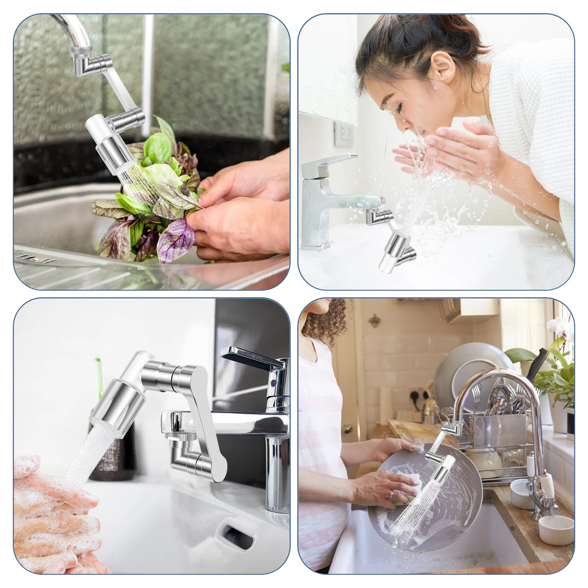 1080° Swivel Faucet Aerator Extender – Kitchen & Bathroom Faucet Aerator Extender Nixie