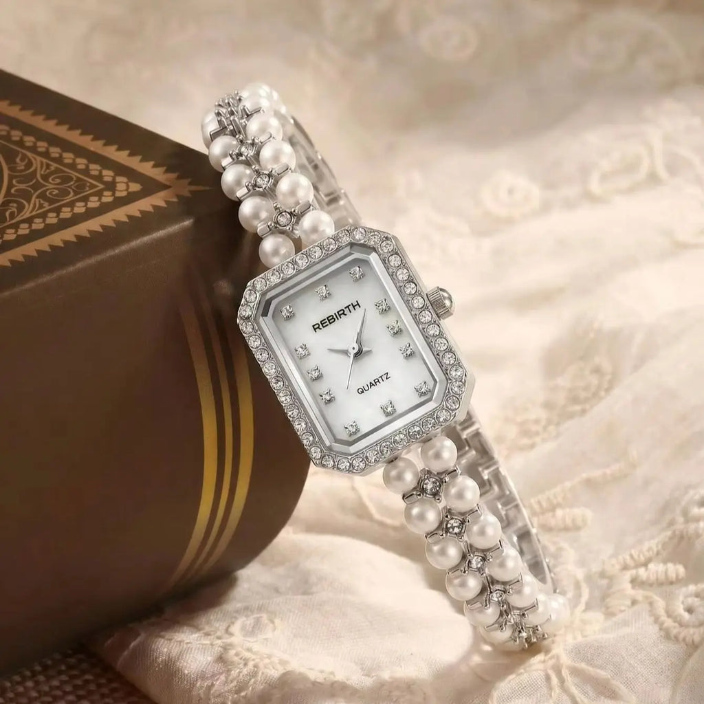 Women's Square Quartz Watch – Light Luxury Stainless Steel Women's Quartz Watch Nixie