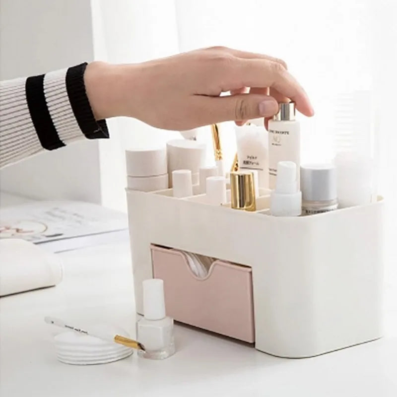 Makeup & Jewelry Storage Box with Drawer | Nixie Organizer Cosmetic Storage Box Nixie