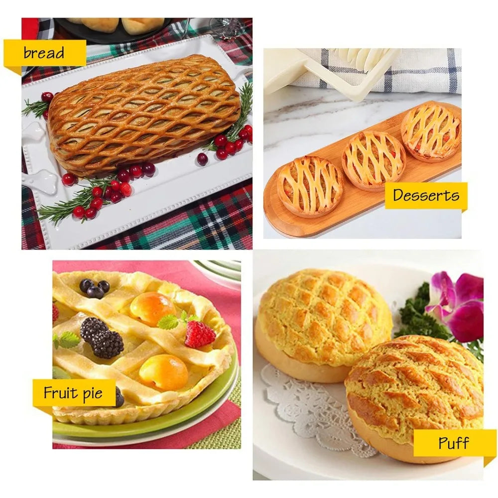 Plastic Lattice Roller Cutter for Pie, Pizza & Cookie Dough Pastry Lattice Cutter Nixie