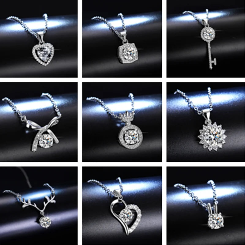 CZ Cubic Zirconia Mood Tracker Necklace | Classic Chain Jewelry Chain Necklace Nixie
