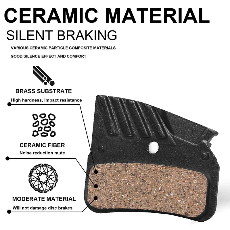 BUCKLOS Ceramic Disc Brake Pads for Shimano N03A N04C D03S Disc Brake Pads Nixie