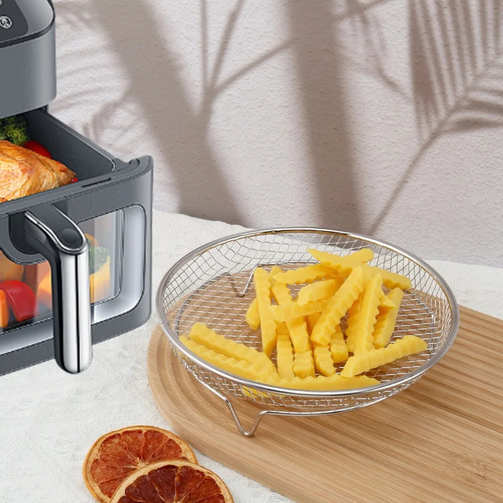 3-Layer Stackable Air Fryer Rack Set | 304 Stainless Steel Air Fryer Rack Nixie
