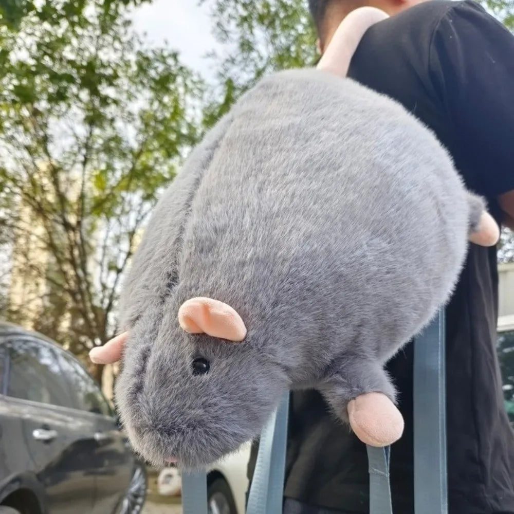 Cartoon Mouse Plush Backpack – Cute Stuffed Rat Doll Bag