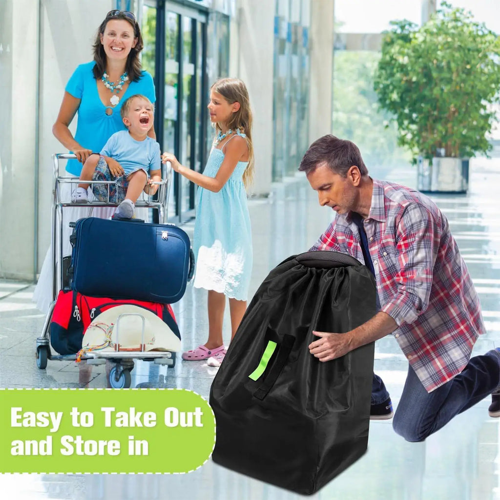 Car Seat Travel Bag – Foldable, Heavy Duty with Reflective Strip Car Seat Travel Bag Nixie