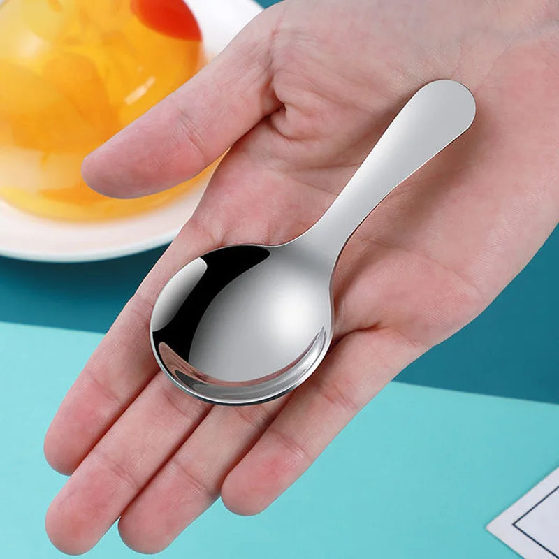 304 Stainless Steel Mini Spoon – Dessert, Tea & Ice Cream Scoop Mini Kitchen Spoon Nixie