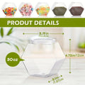 Hexagonal Clear Plastic Candy Cookie Jar – Airtight Food Storage