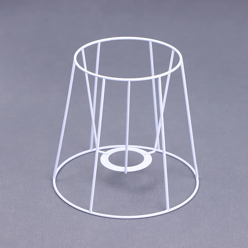 Vintage Iron Wire Lampshade Frame DIY Light Cage Guard Ring Wire Lampshade Frame Nixie