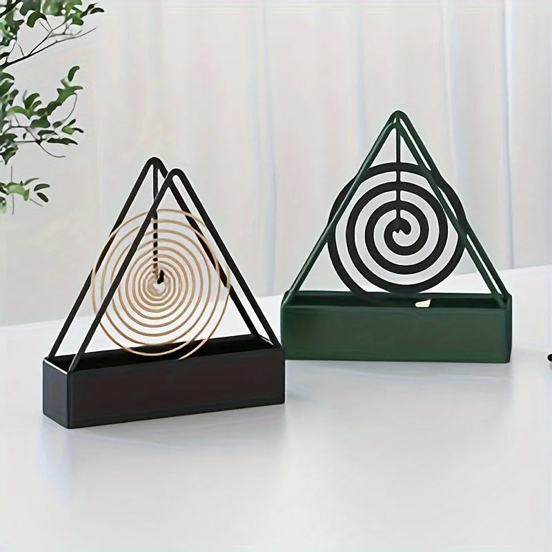 Triangular Metal Mosquito Coil Holder & Incense Stand