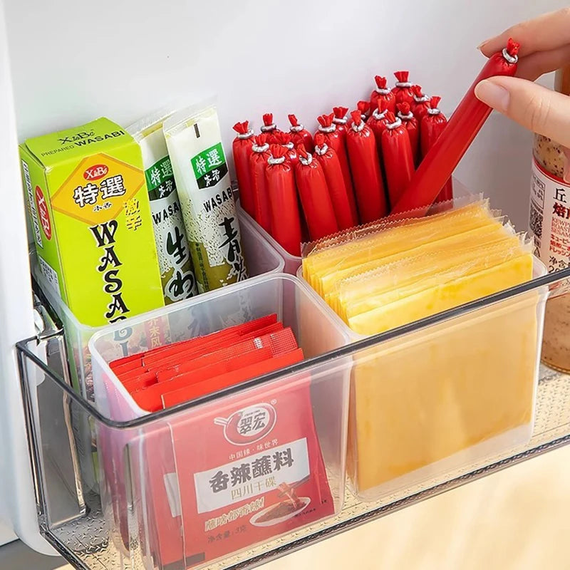 Fridge Side Door Storage Box – BPA-Free Kitchen Organizer Fridge Storage Organizer Nixie