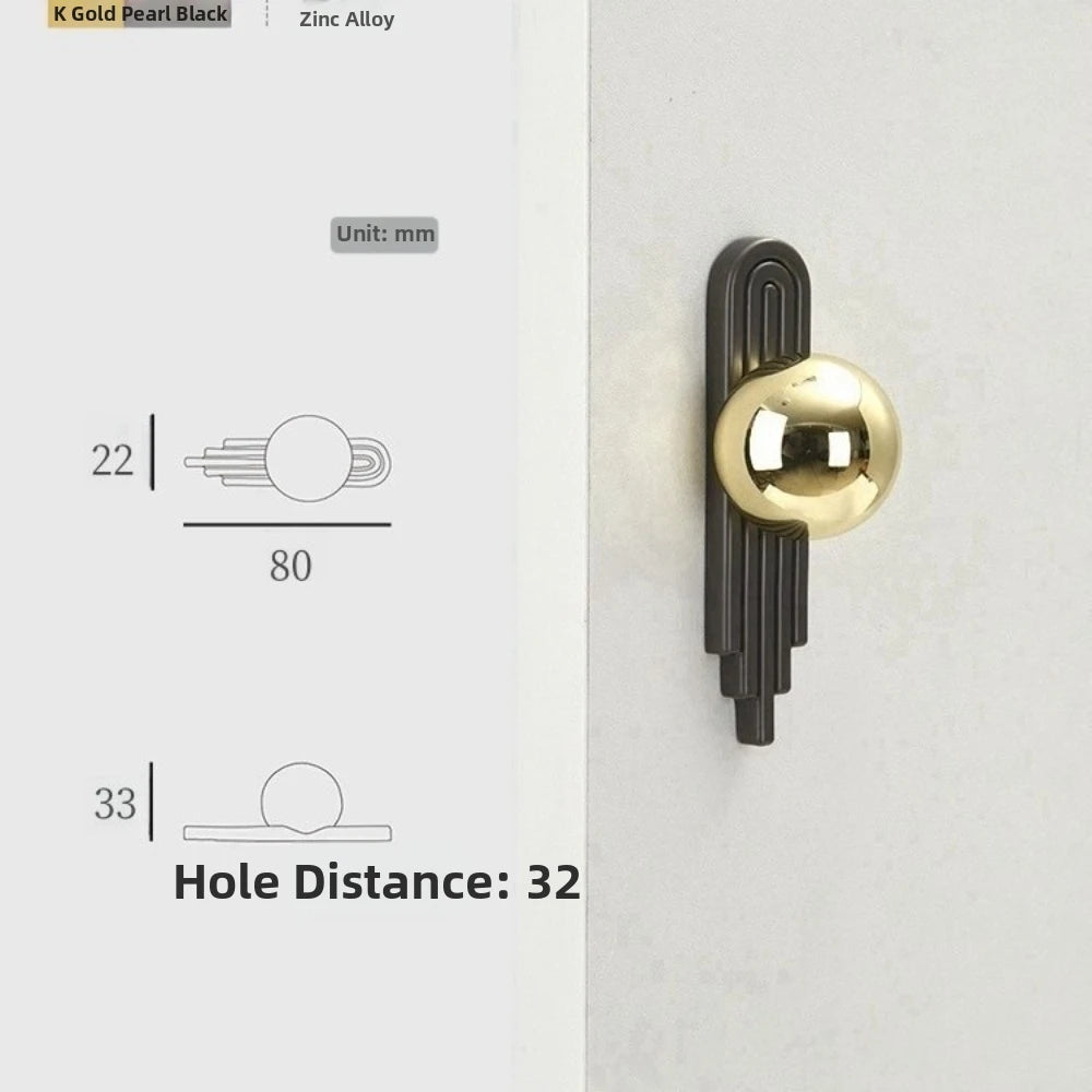Gold Zinc Alloy Cabinet Handle – Modern Minimalist Drawer Pull Cabinet Drawer Handle Nixie