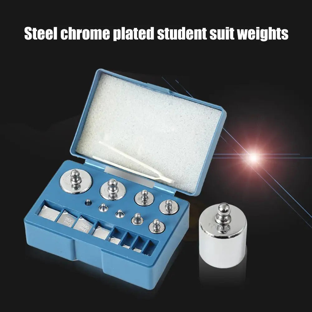 17PCS Chrome Calibration Weight Set 10mg–100g for Digital Scale Calibration Weight Set Nixie