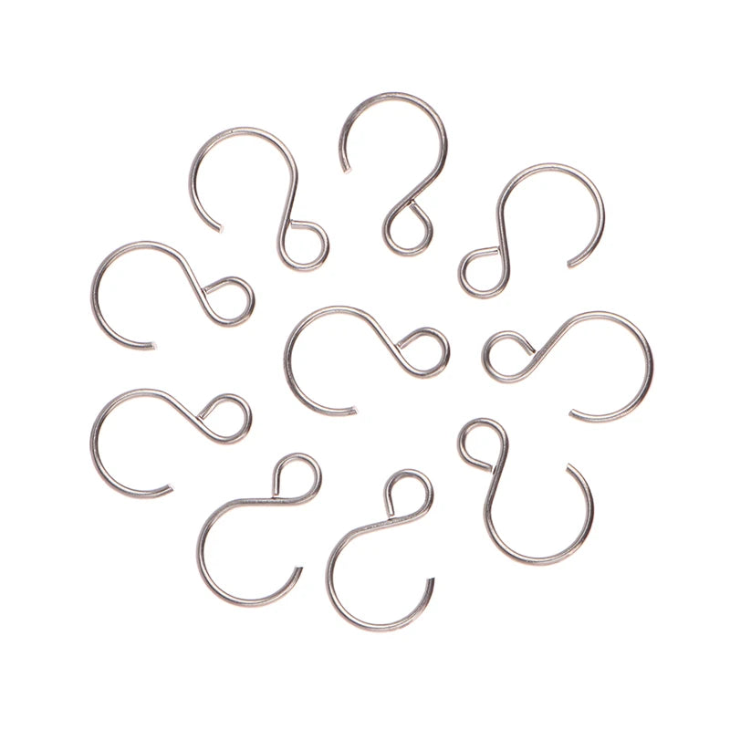50Pcs Silver S Hook Crystal Connectors for Chandelier & DIY