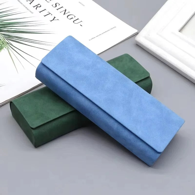 Hard-Shell PU Leather Glasses Case – Scratch-Free Eyewear Pouch Eyewear Storage Case Nixie