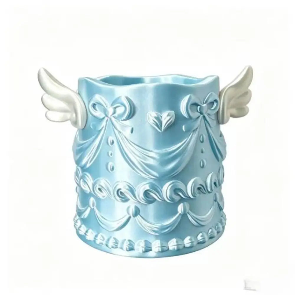 Silk Texture Makeup Brush Holder – Angel Wings Relief Design
