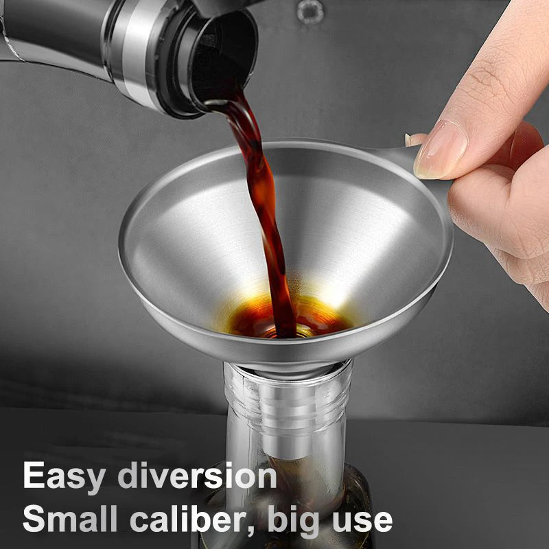 Stainless Steel Kitchen Funnel Set – 3 Food Grade Metal Funnels Kitchen Funnel Set Nixie