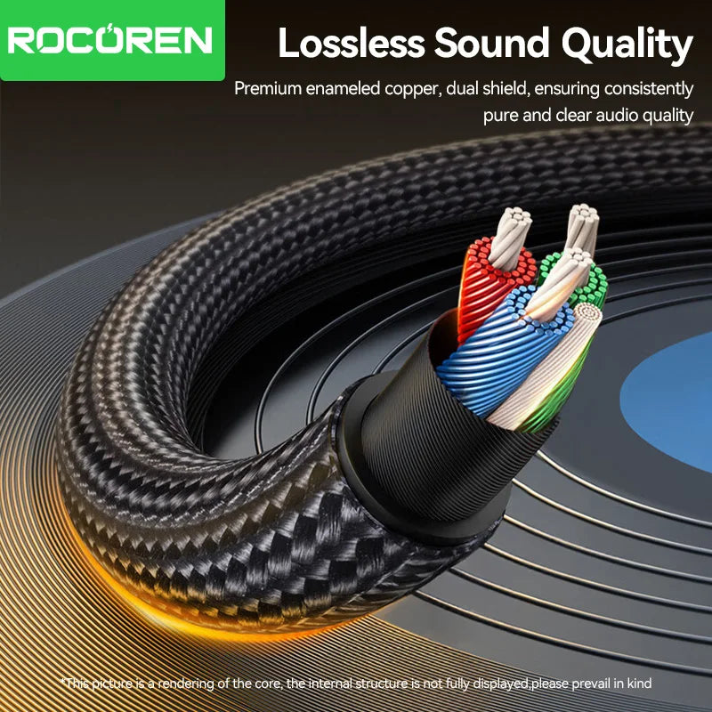 Rocoren USB-C to 3.5mm AUX Cable Hi-Fi Audio Adapter AUX Audio Cable Nixie