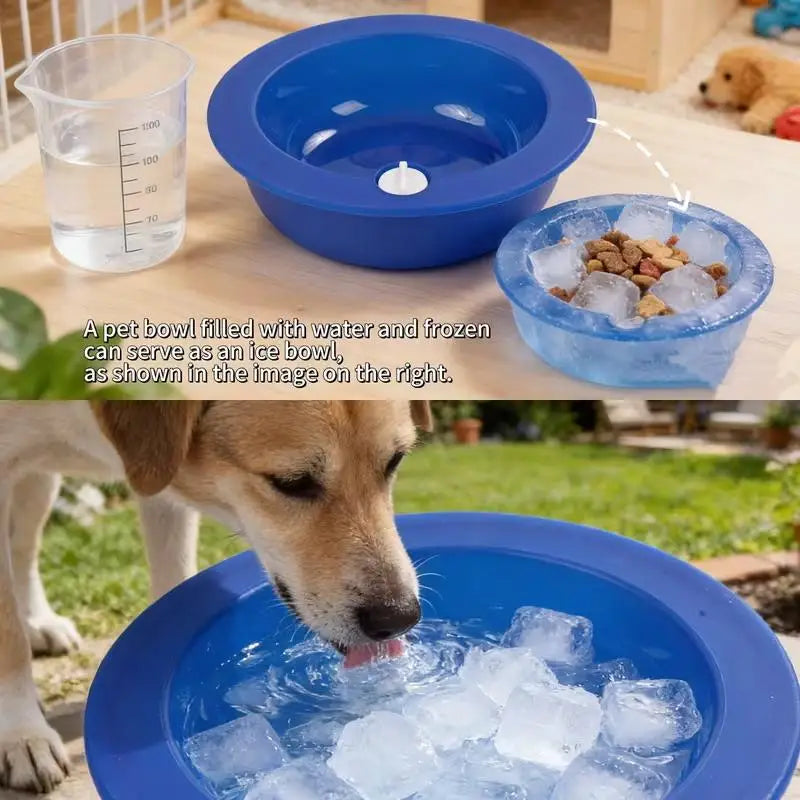 Summer Cooling Dog Bowl – Ice Pet Water Feeder | Cold Retention Pet Cooling Bowl Nixie