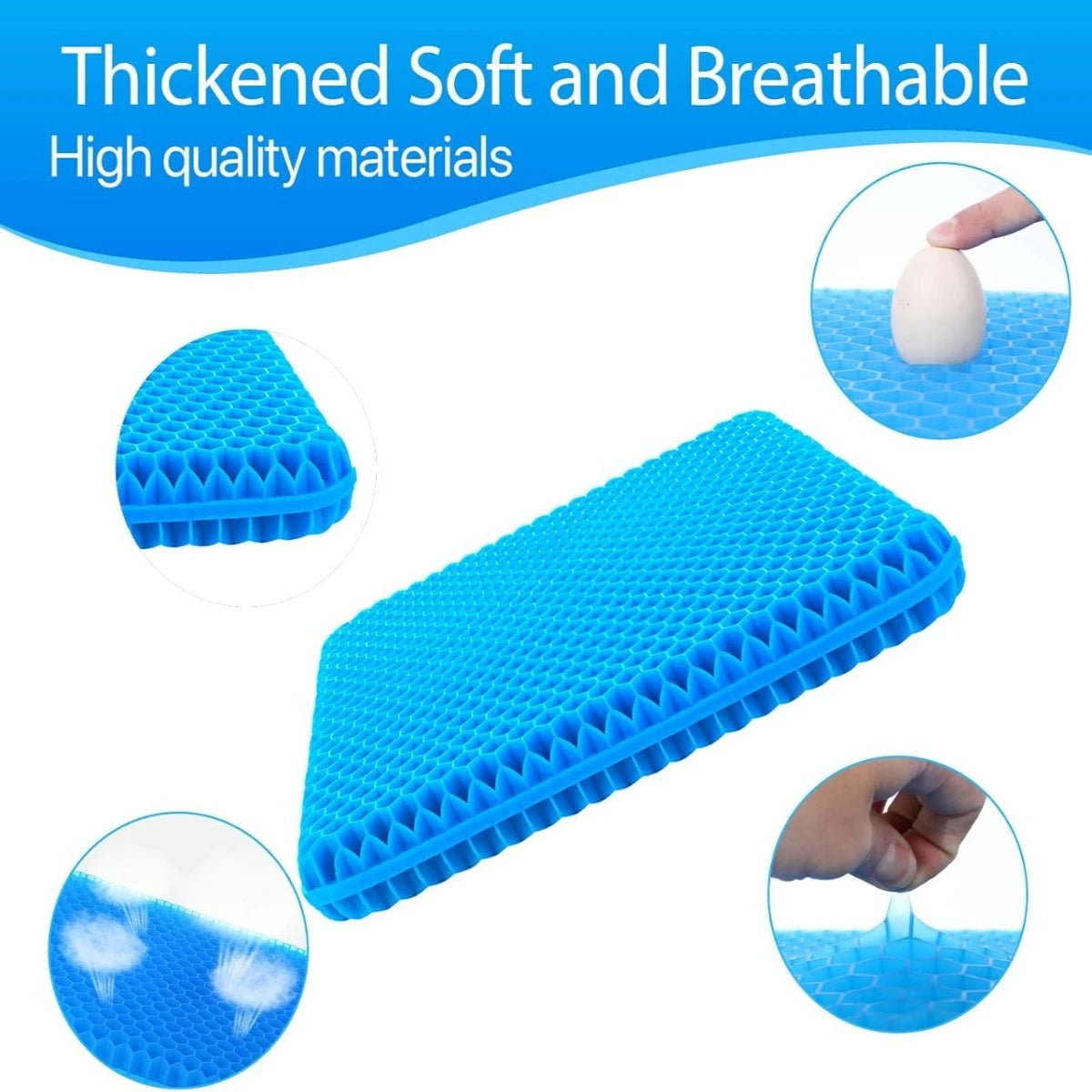Honeycomb Gel Seat Cushion – Breathable Office & Car Pad Gel Seat Cushion Nixie