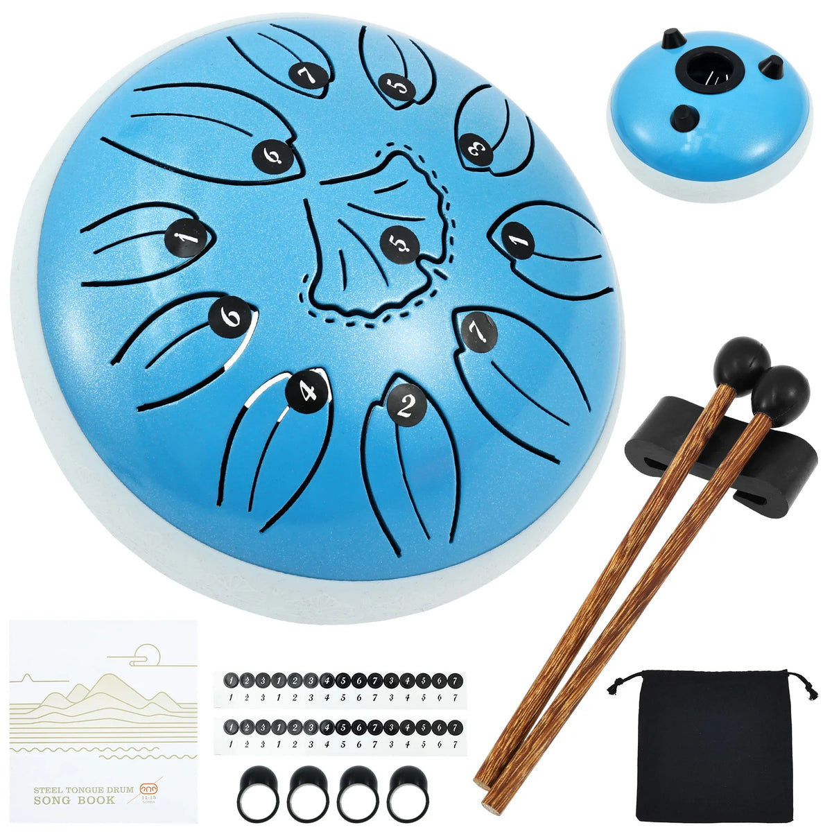 Steel Tongue Drum 11-Key Portable Hand Pan – Yoga & Meditation