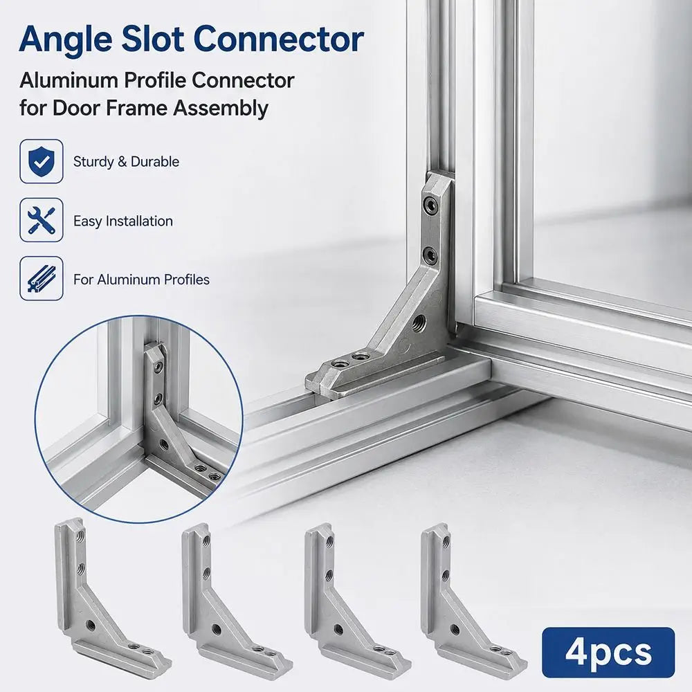 Aluminum Profile Angle Slot Connector L Bracket 2020 3030 4040 Profile Corner Bracket Nixie