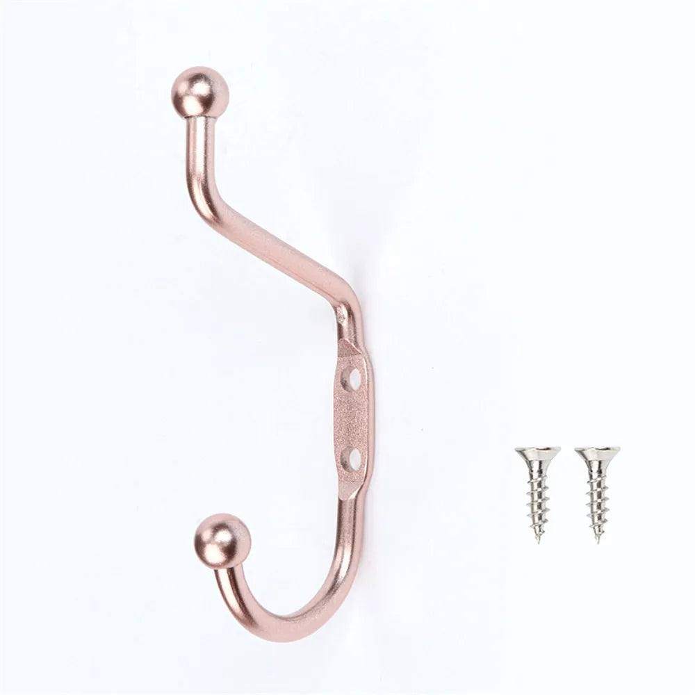 Vintage Zinc Alloy Wall Hooks Set – Coat, Towel & Key Hanger Wall Hook Set Nixie Pink