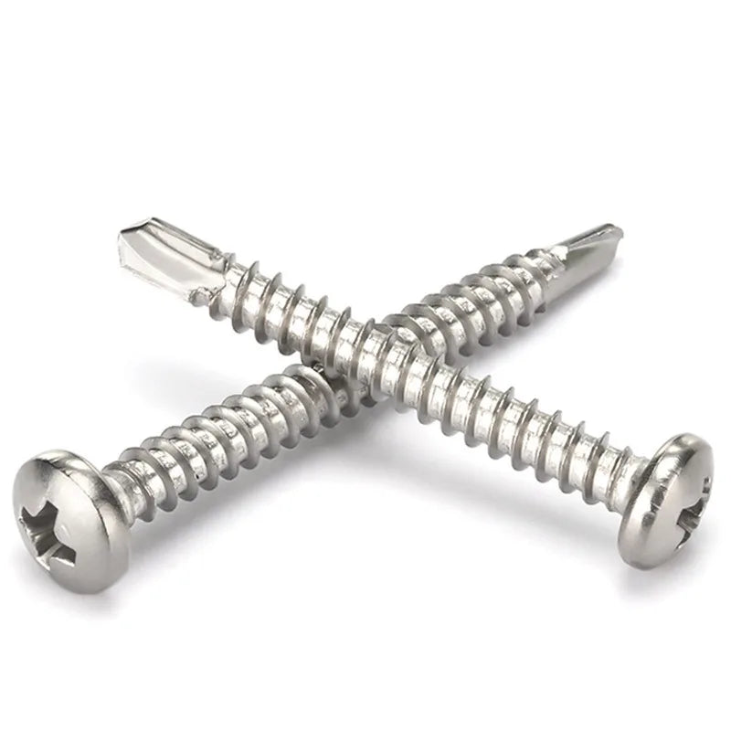 100Pcs 410 Stainless Steel Self-Drilling Screws – Metal & Wood Self-Drilling Screws Nixie