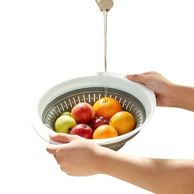 Collapsible Silicone Drainer Basket | Folding Washing Bowl Collapsible Drainer Basket Nixie